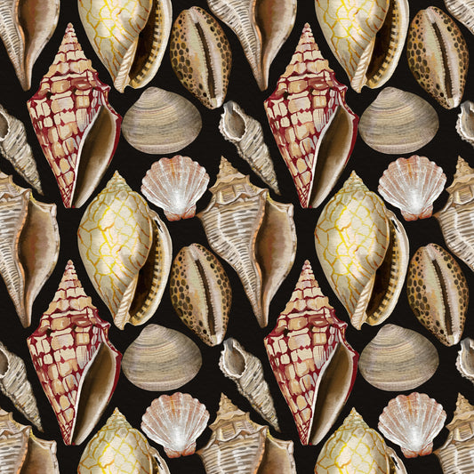 Moody Vintage Seashells Tapet