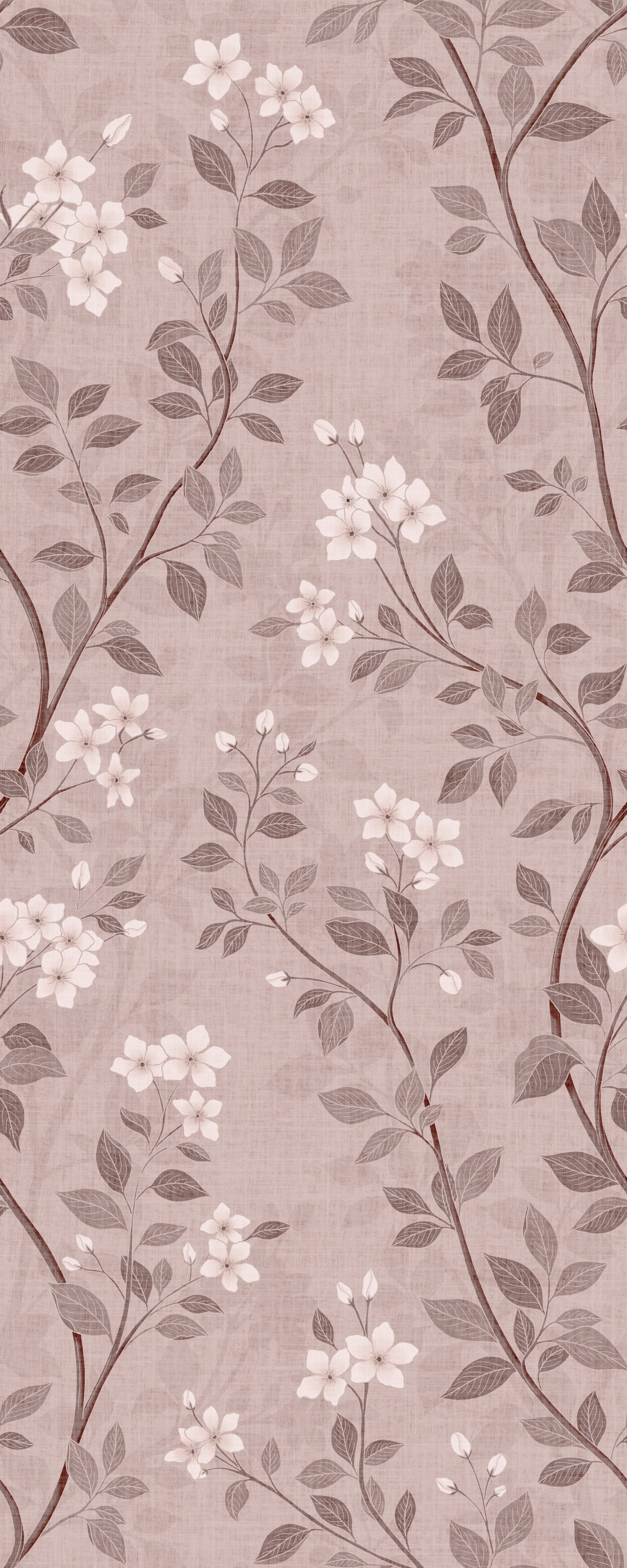 Delikatna tapeta Chinoiserie z kwiatami Blush