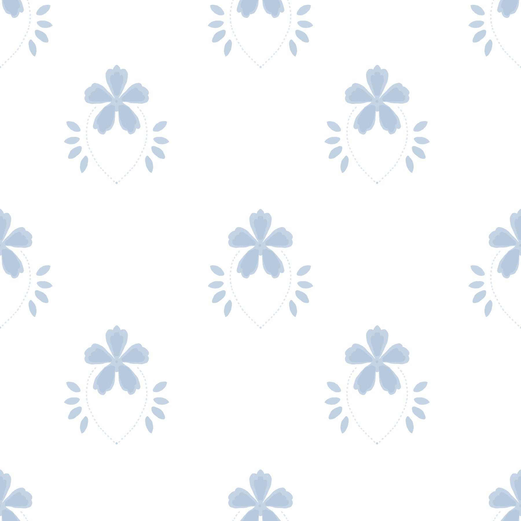 Papier peint Serene Scandi Blue Blossom