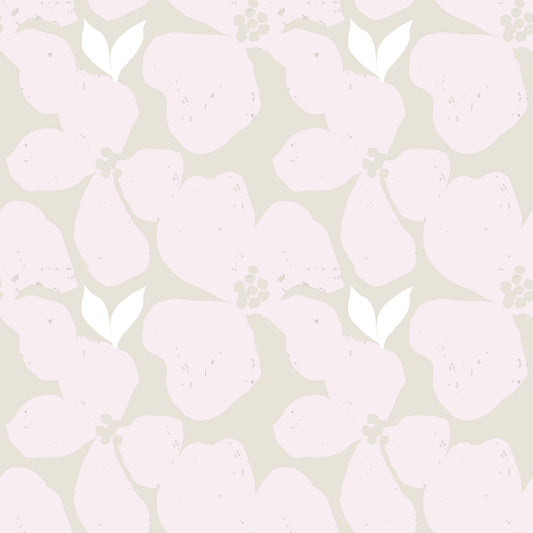 Serene Blush Blossom Floral Wallpaper Wallpaper⁠