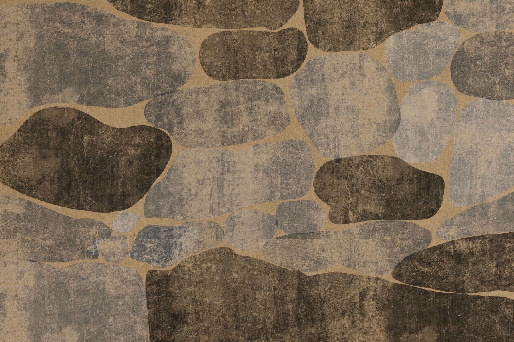 Rustic Earth Cobblestone Stone Wallpaper Wall Mural