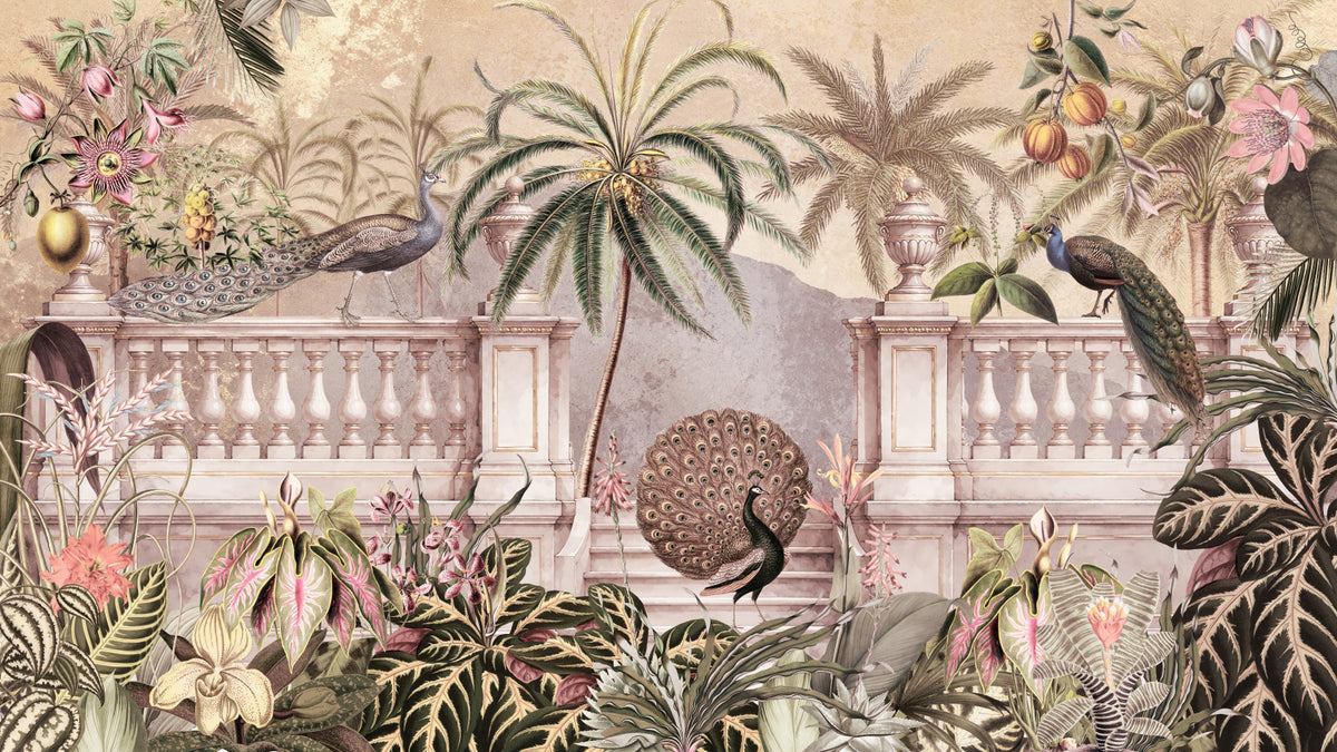 Murale da parete Royal Peacock Garden in your room