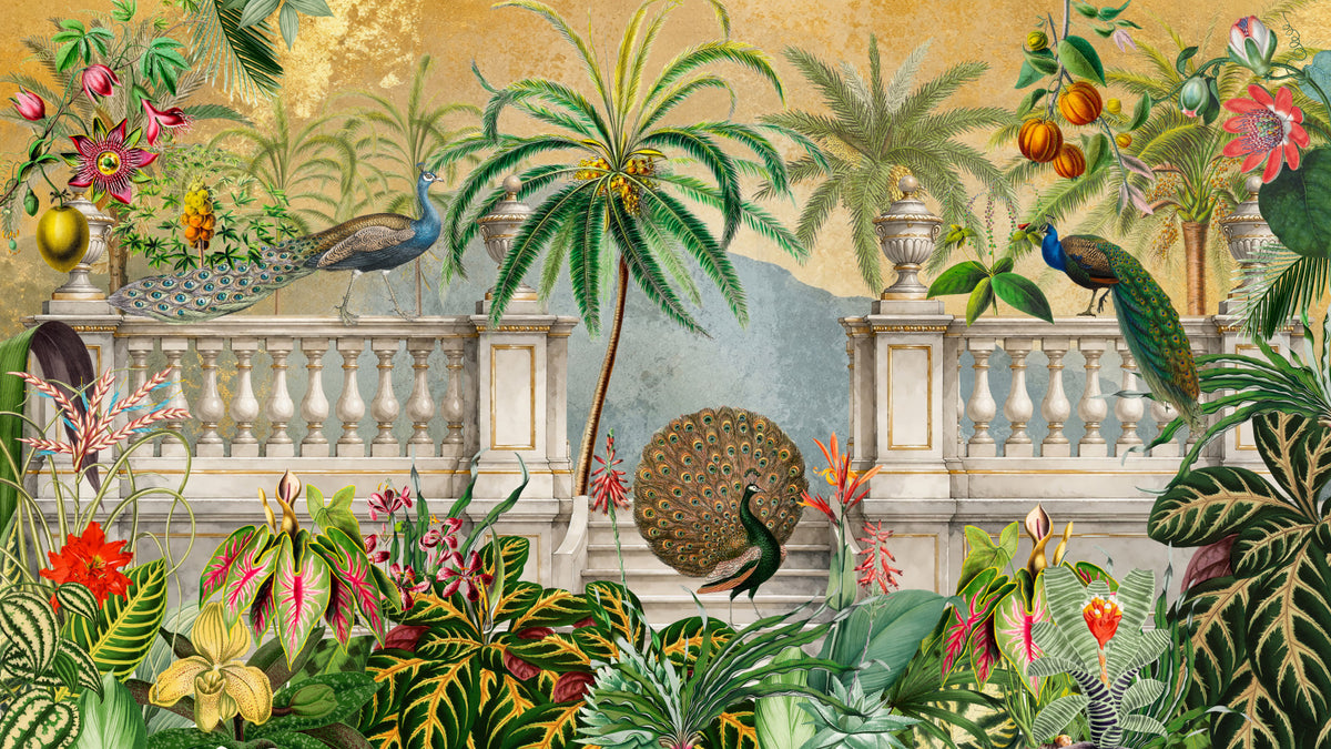 Vintage Imperial Golden Garden  Wall Mural in your room