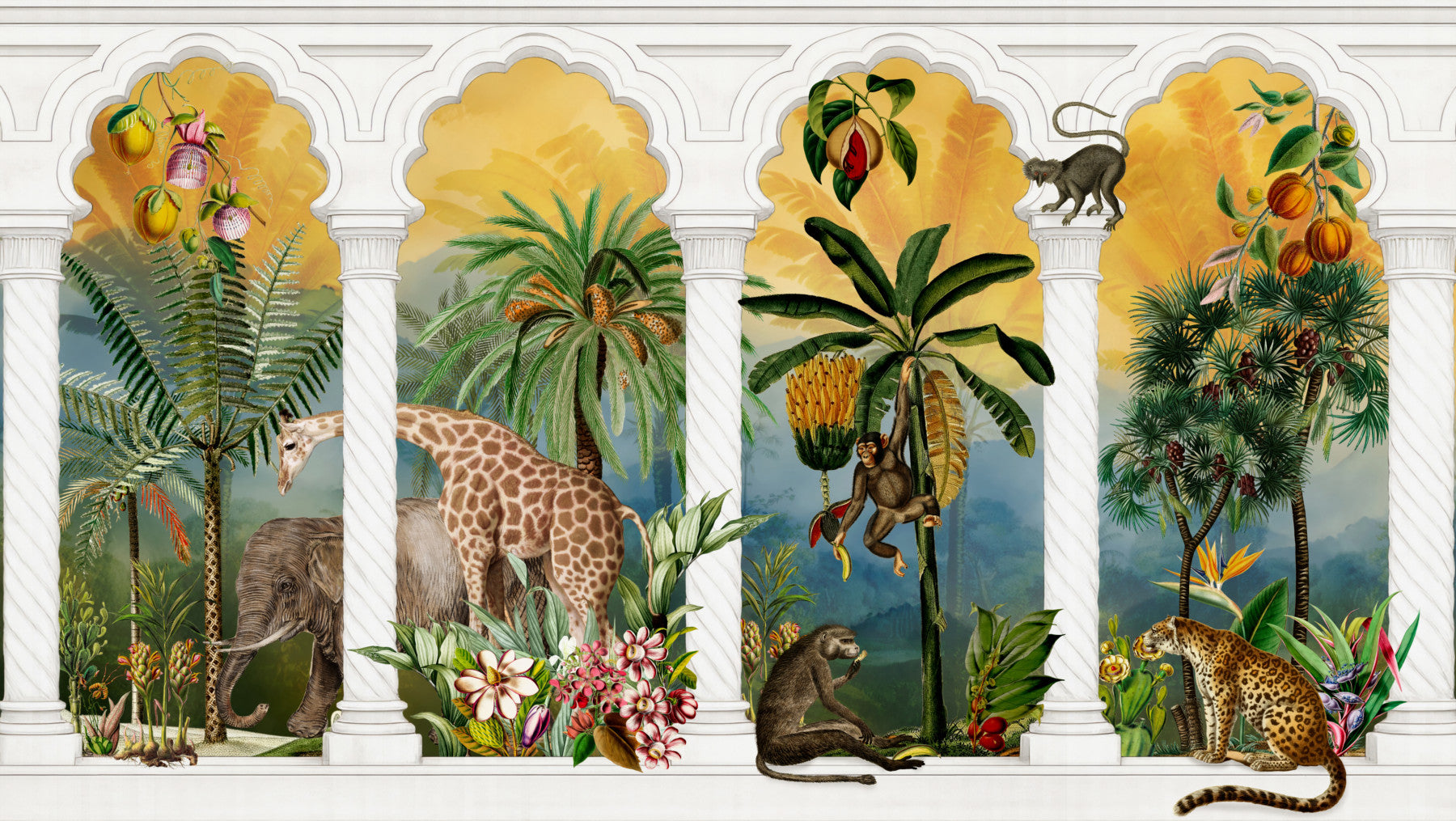 Fresque murale Imperial Arches Tropical Safari