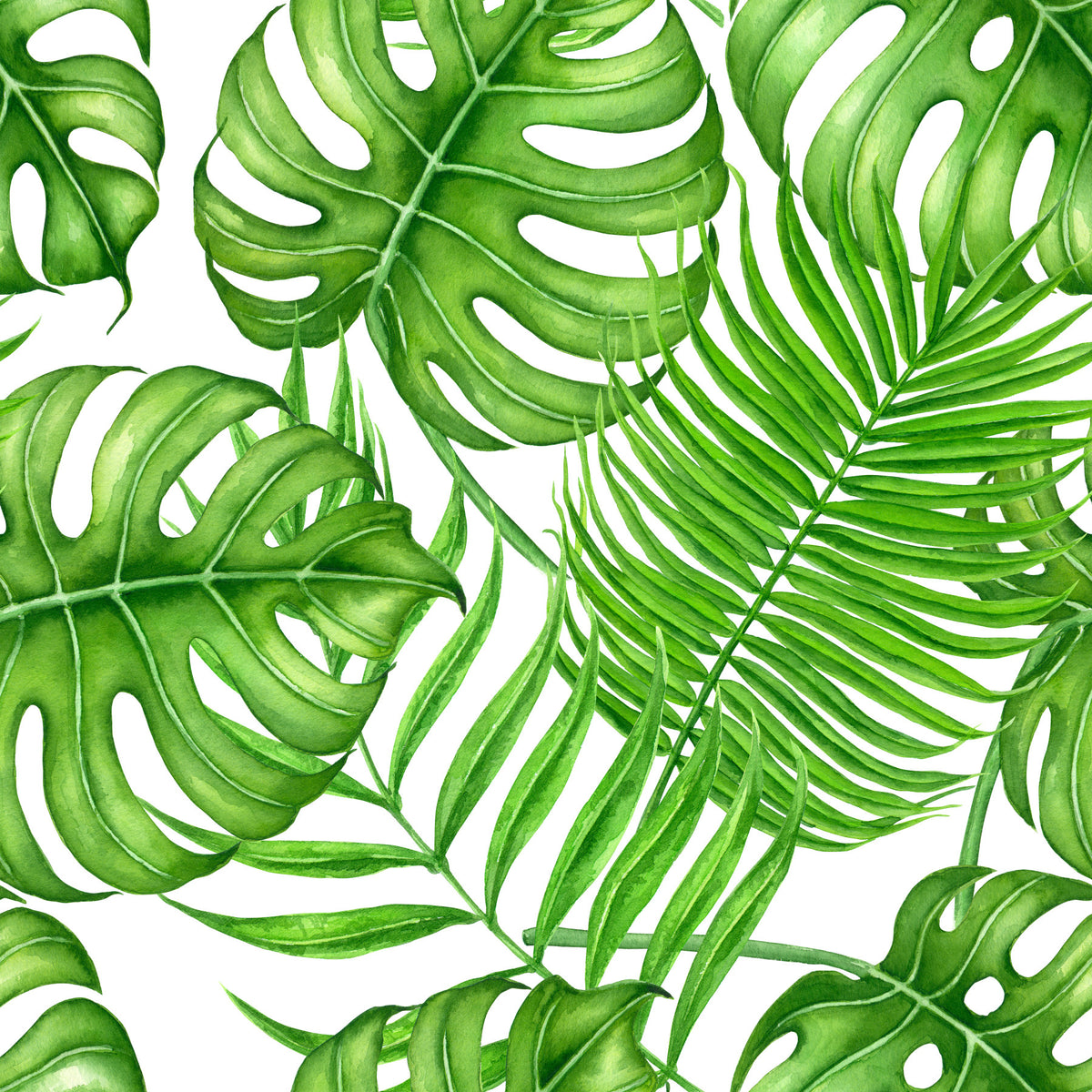 Tropical leaves Wallpaper⁠ in your room