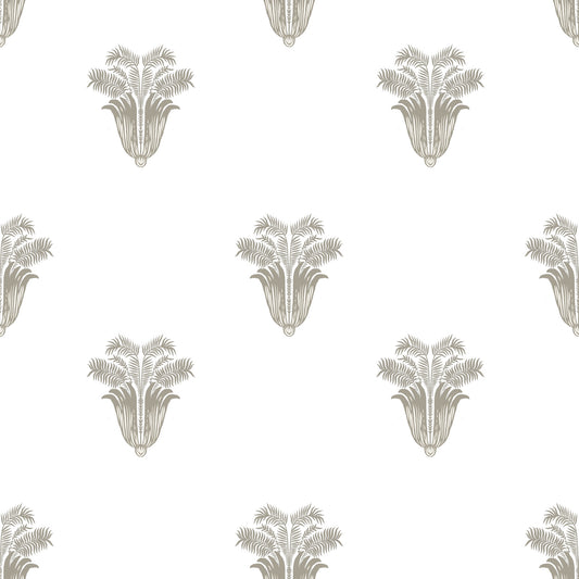 Minimalist Taupe Palm Frond Wallpaper Wallpaper⁠