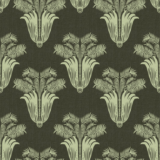 Vintage Art Deco Palm Damask Wallpaper Wallpaper⁠