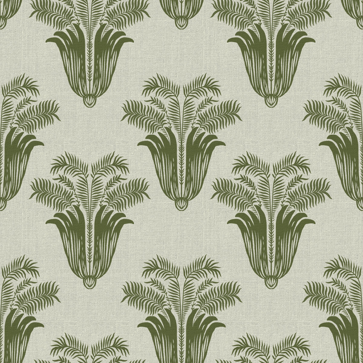 Papier peint feuille de palmier sauge méditerranéenne⁠ in your room — zoomed