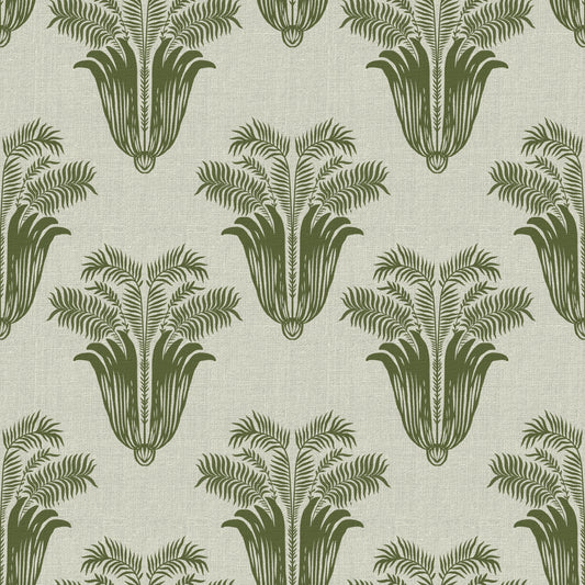 Mediterranean Sage Palm Leaf Wallpaper Wallpaper⁠