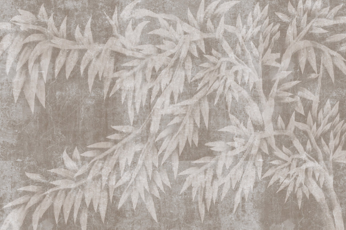 Fresque murale en plâtre Bambou Brume Sereine in your room — zoomed