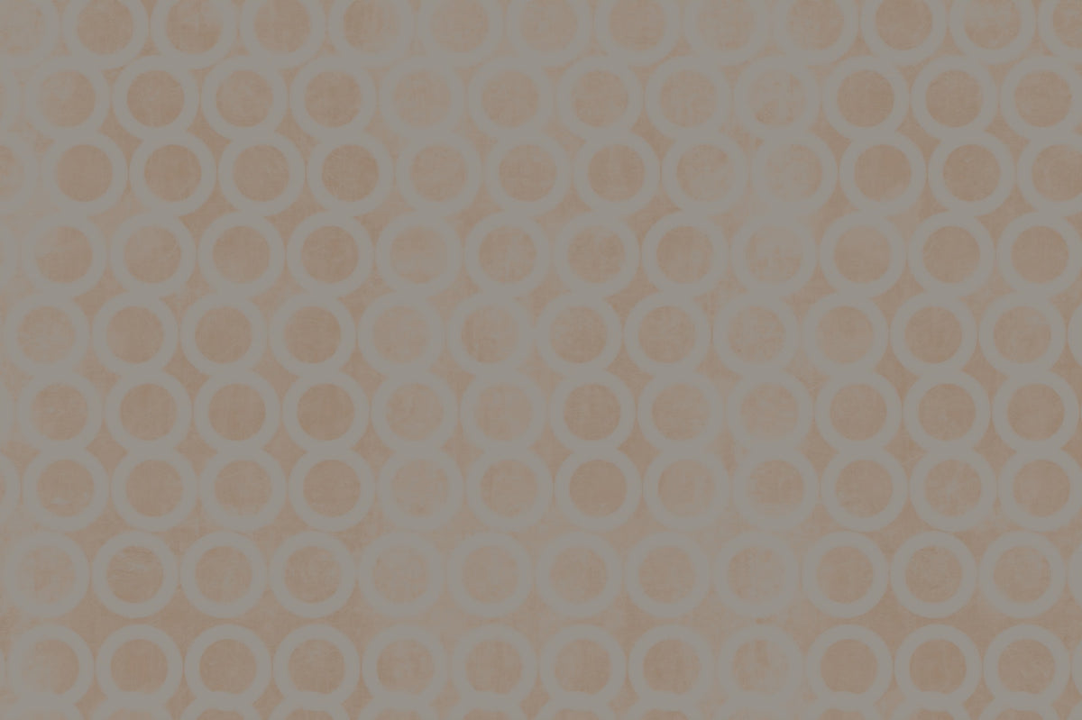 Wandbild mit taupefarbenen, ineinandergreifenden Ringen im geometrischen Design in your room