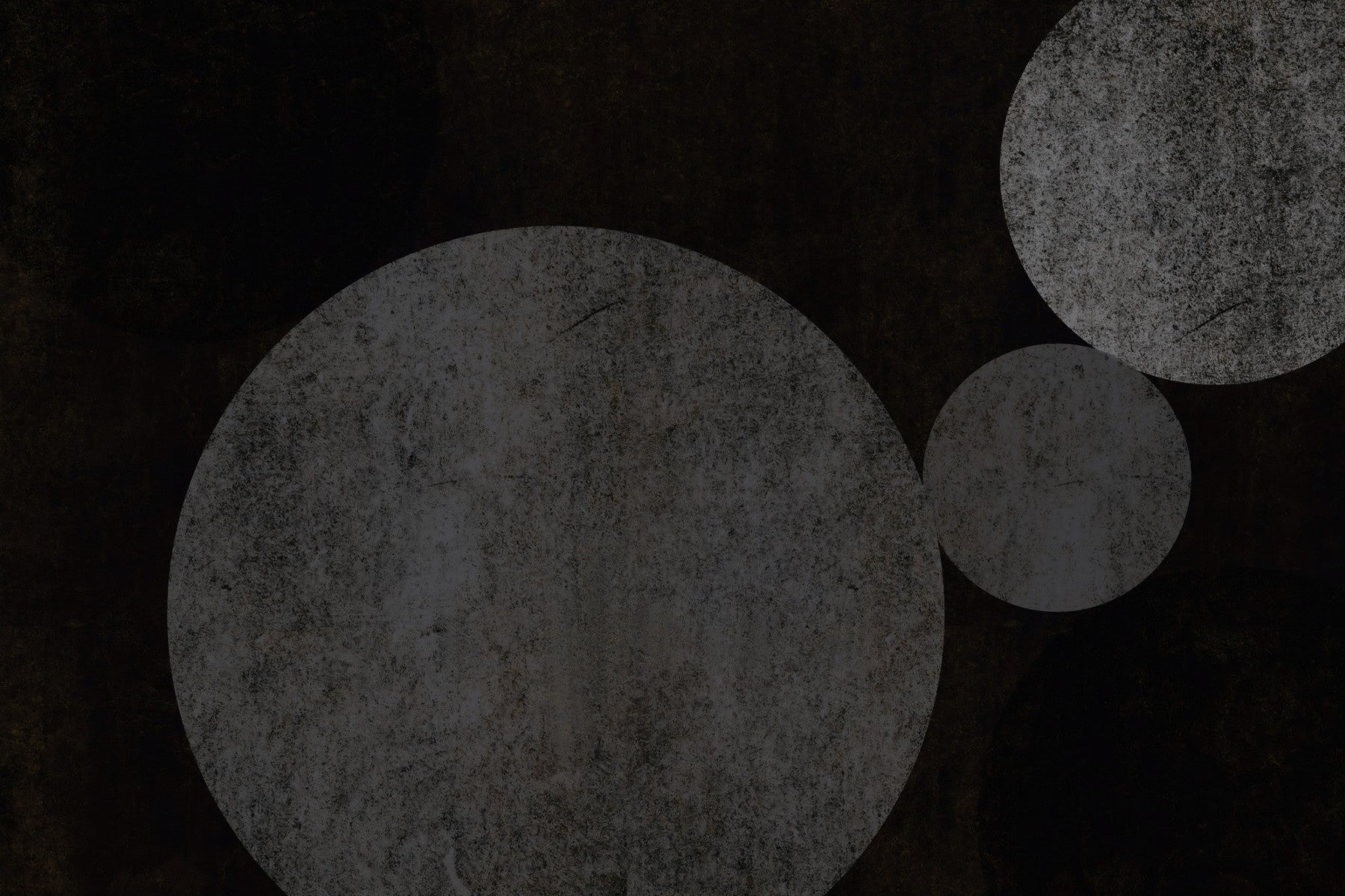 Papier peint mural géométrique texturé Eclipse sombre