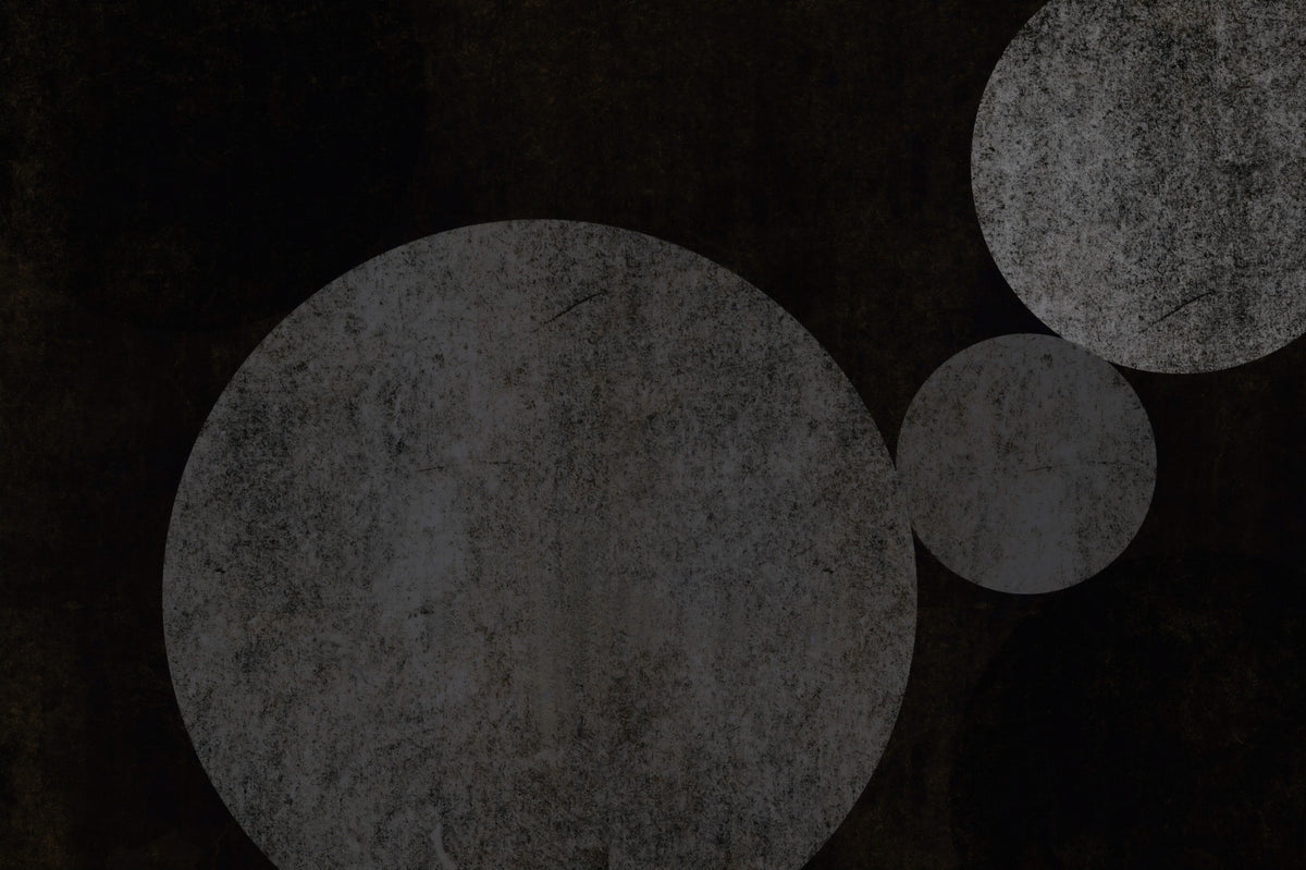 Strukturiertes Eclipse Dunkles Geometrisches Wandbild in your room