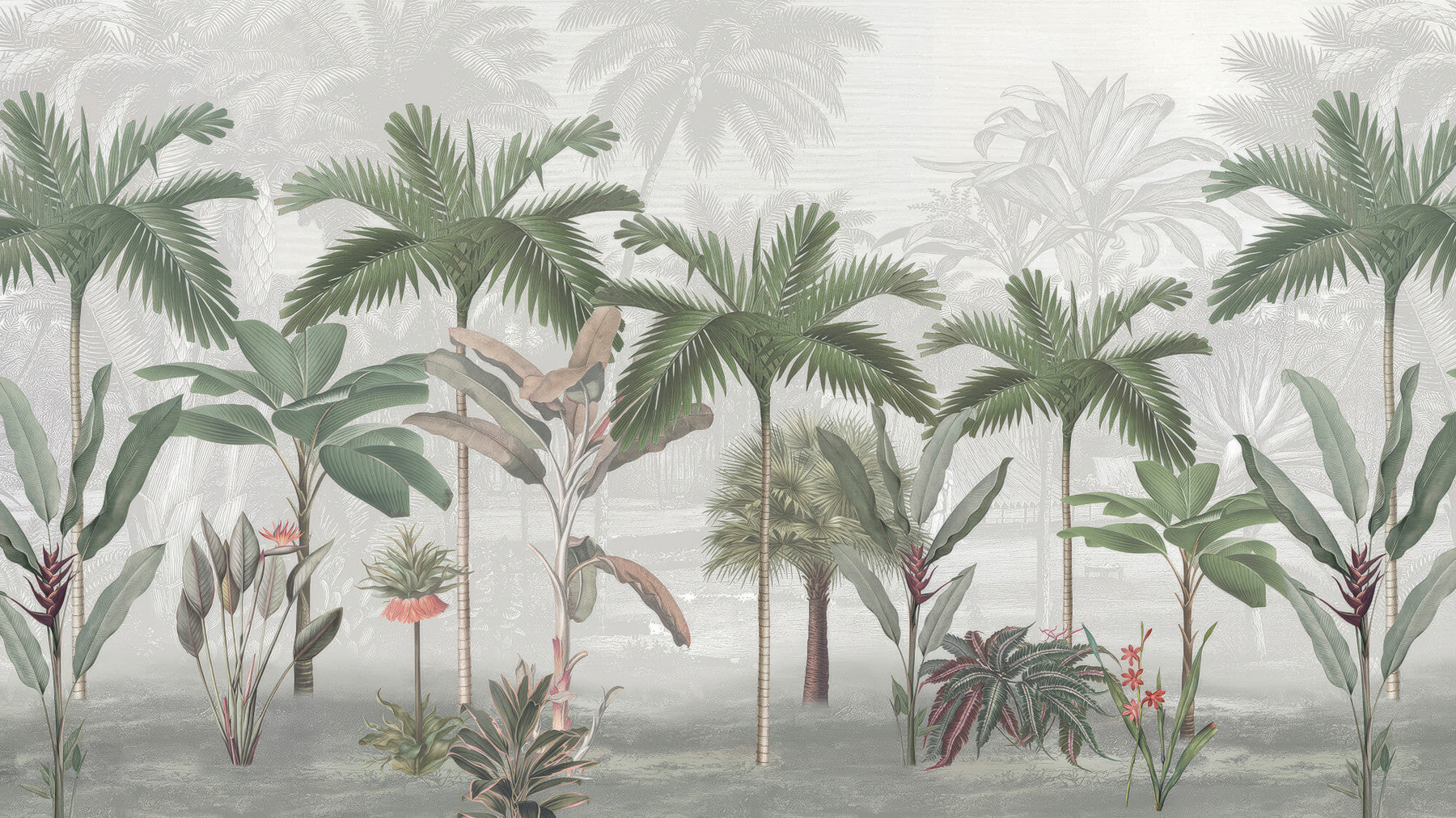 Vintage tropisches botanisches Wandbild