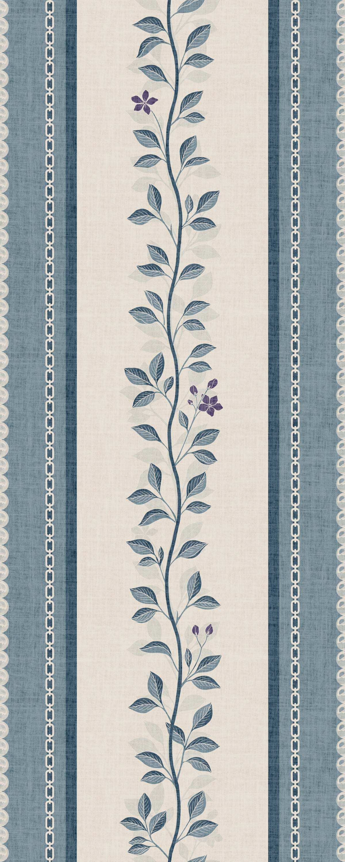 Carta da parati a righe con motivo a vite in blu ardesia costiero in your room — zoomed