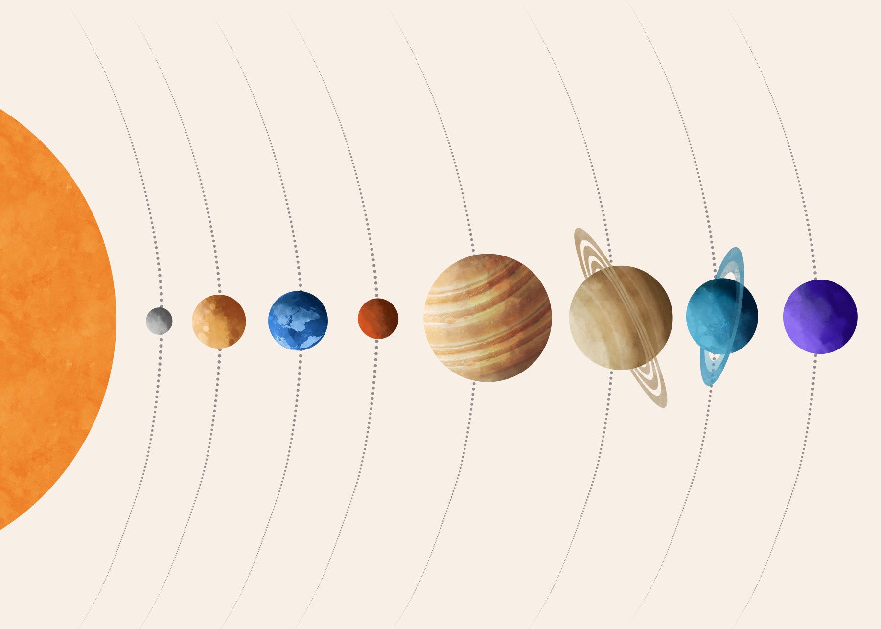 Planetparade Vægmaleri