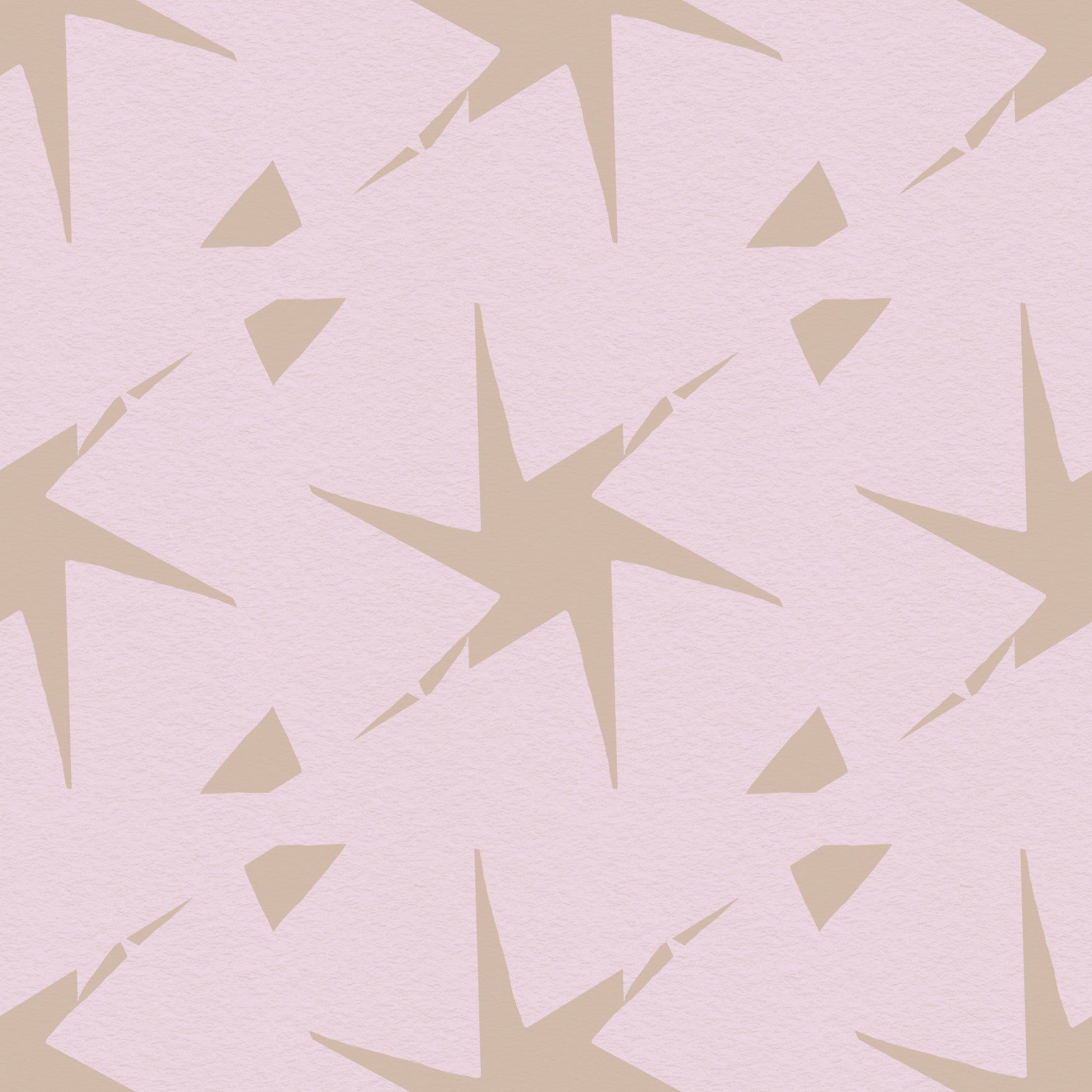 Tapet geometric Retro Starburst roz pal