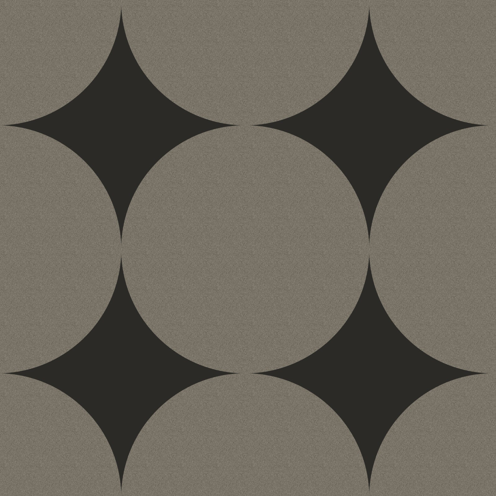 Symmetrische Mid-Century Bögen und Sterne Tapete