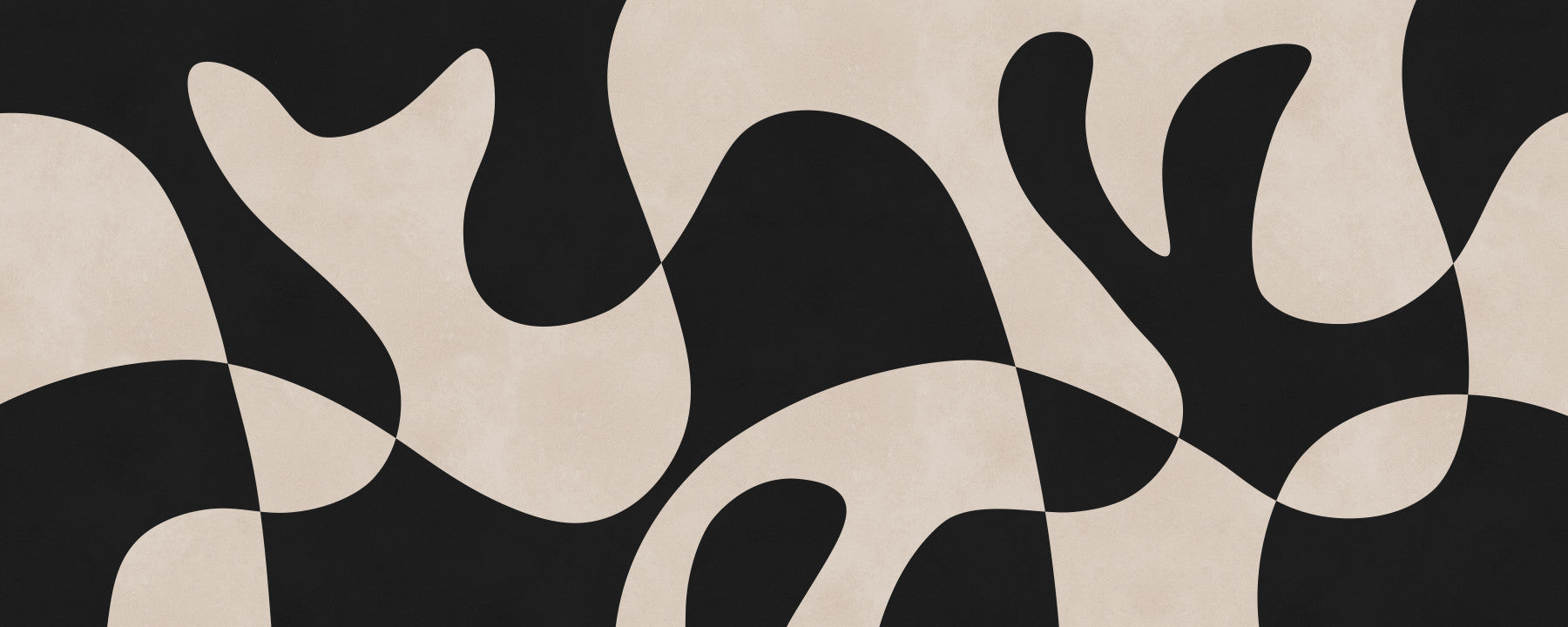 Murale da parete minimalista a fluidità biomorfica