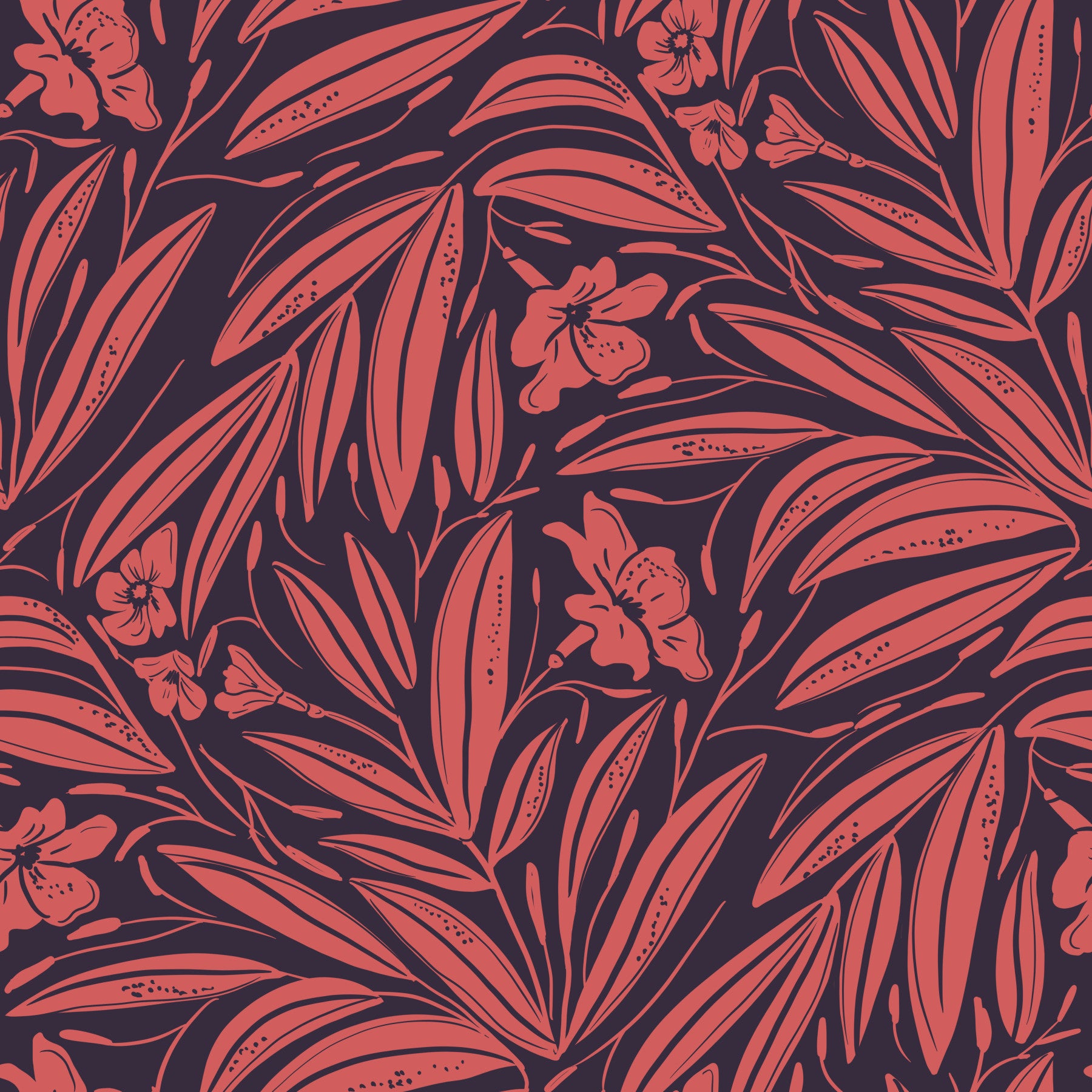 Tapet cu siluetă de frunze roșii Crimson Foliage