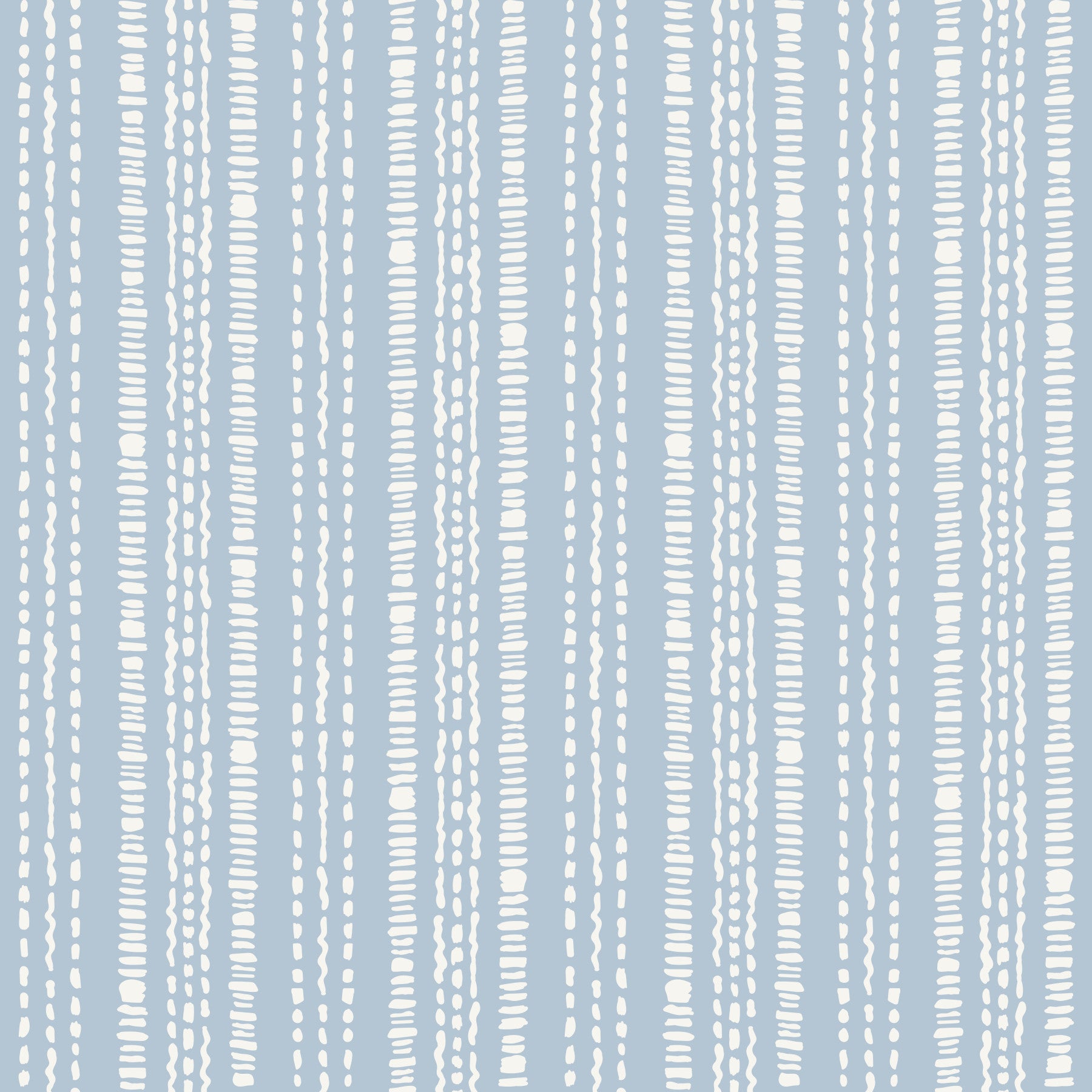 Papel de Parede com Padrão Linear em Creme e Índigo⁠