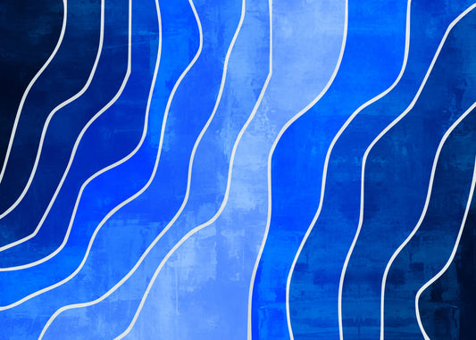 Fresque murale Midnight Tide Brushstrokes