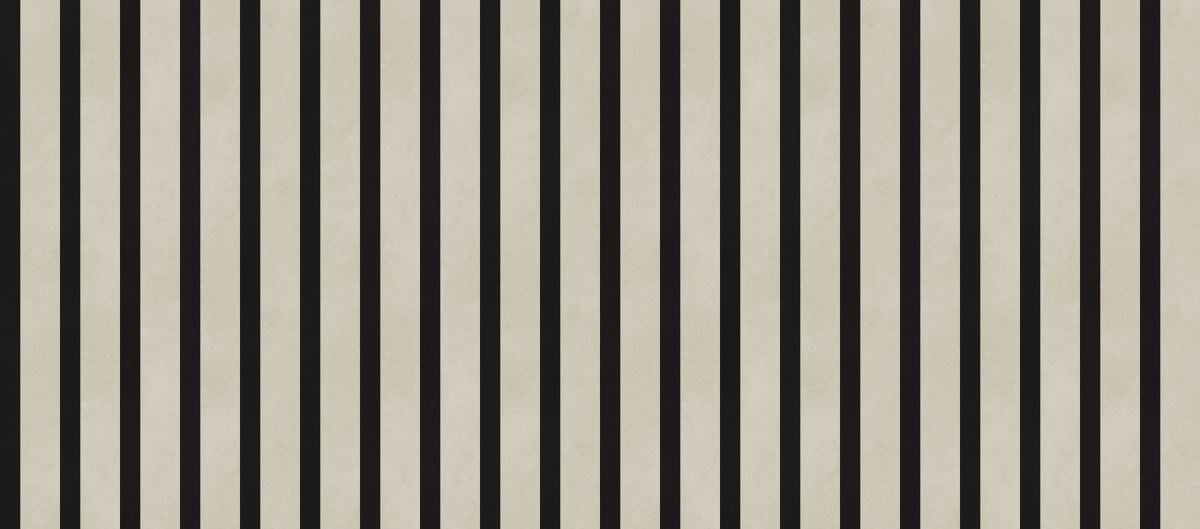 Papier peint mural à rayures verticales minimalistes noires et beiges in your room — zoomed