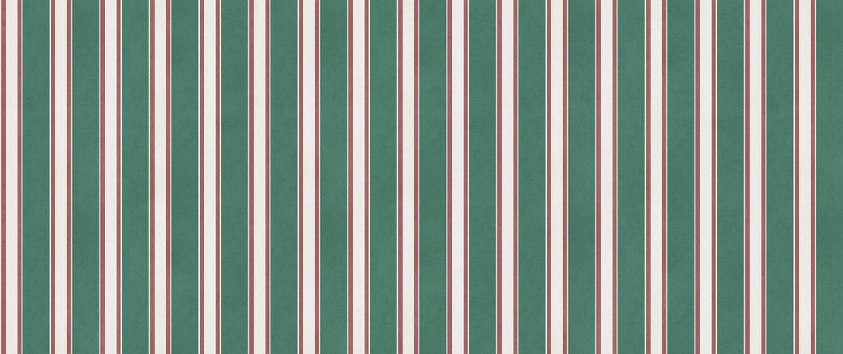 Klassisches Wandbild mit Smaragdgrünem Streifenmuster in your room — zoomed
