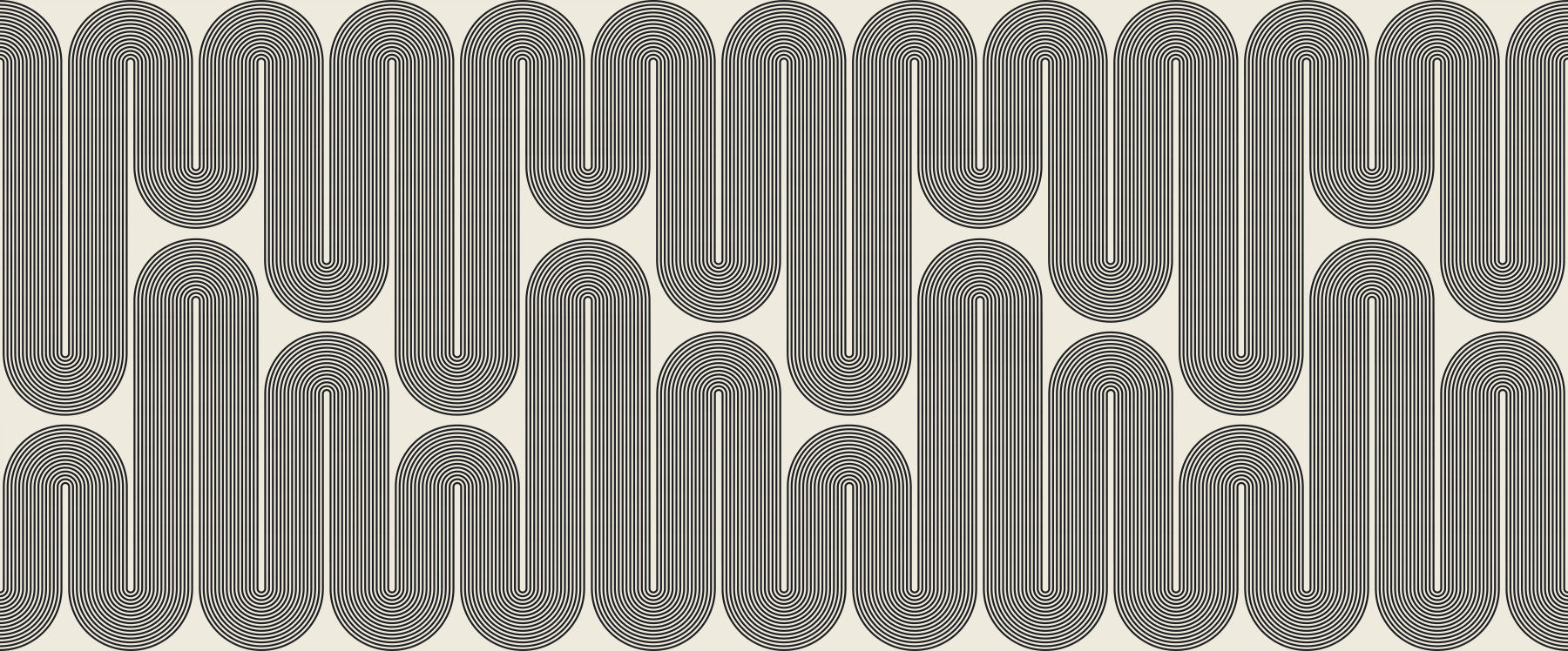 Monochromatische geometrische Wellen Wandbild