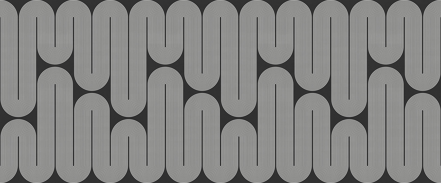 Minimalistische Wellenbögen in Monochrom Wandbild