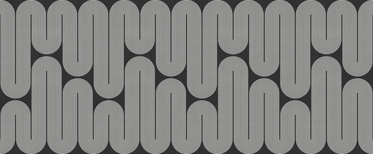 Minimalistische Wellenbögen in Monochrom Wandbild
