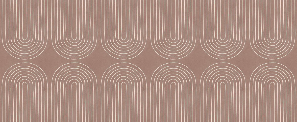 Wandbild mit Terrakotta-Bogenlinien-Motiv in your room — zoomed