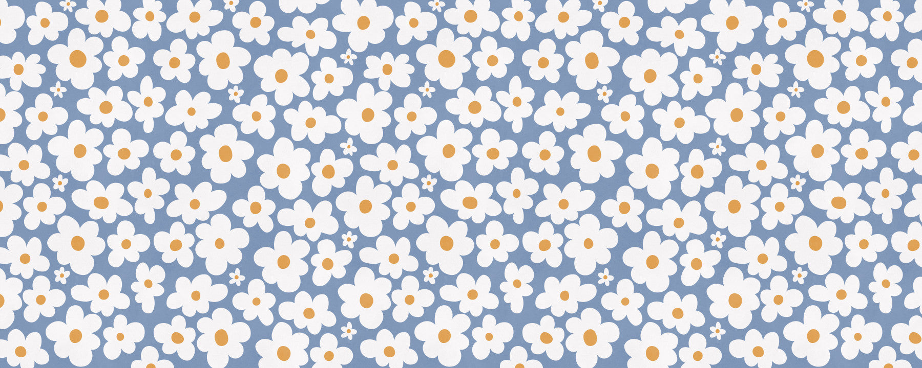 Murale da parete Retro Daisy Bloom Blu