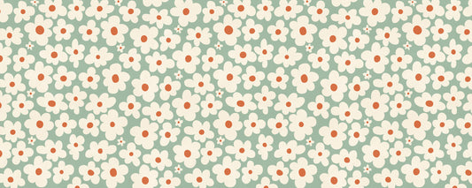 Retro Gänseblümchen-Wiesentapete