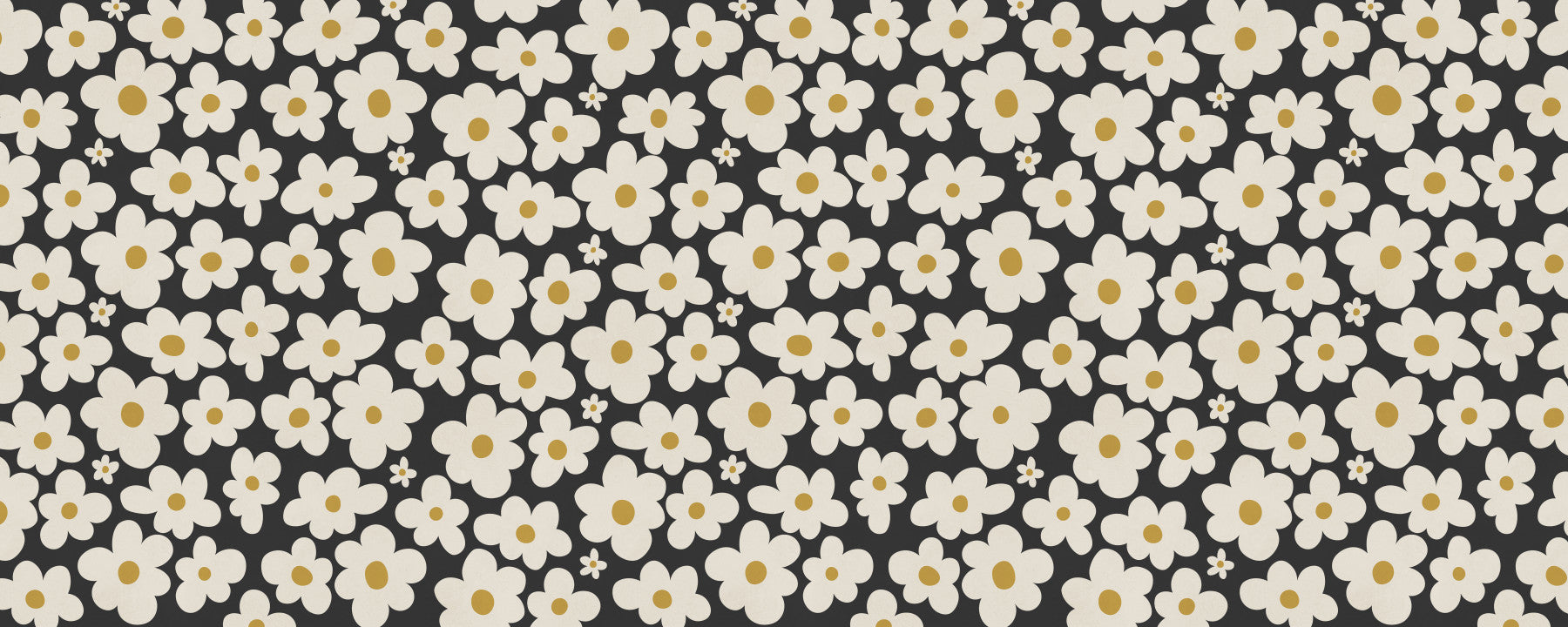 Retro-Blumenmuster Wandbild