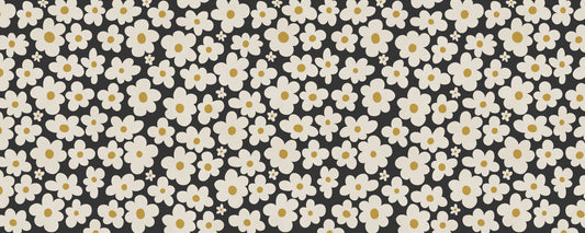 Retro-Blumenmuster Wandbild