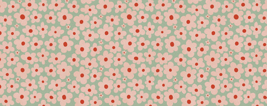 Retro Daisy Meadow Wall Mural