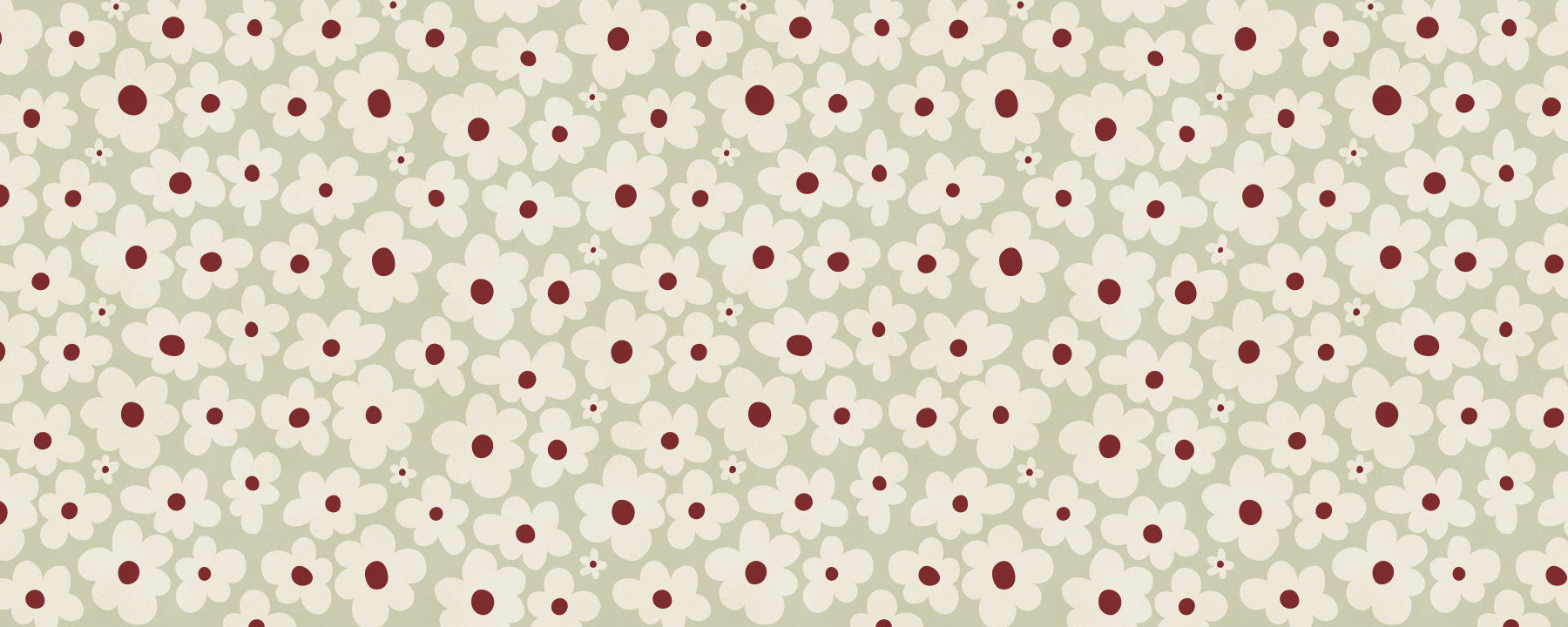 Fototapeta Retro Sage Daisy Meadow