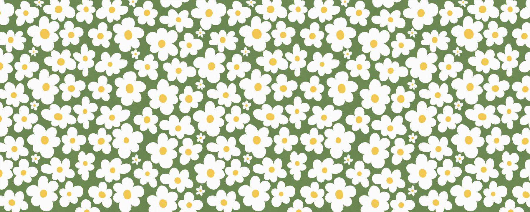 Pictură murală de perete Retro Daisy Meadow