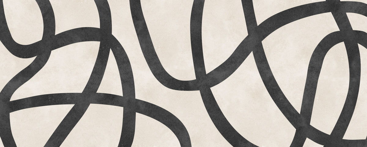 Murale da parete con anelli scultorei monocromatici in your room — zoomed