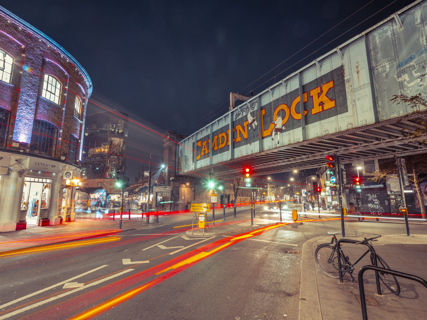 London Camden Nacht Brücken Wandbild