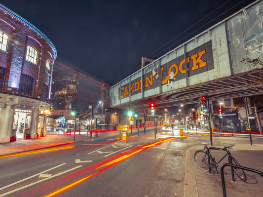 London Camden Night Bridge Wall Mural