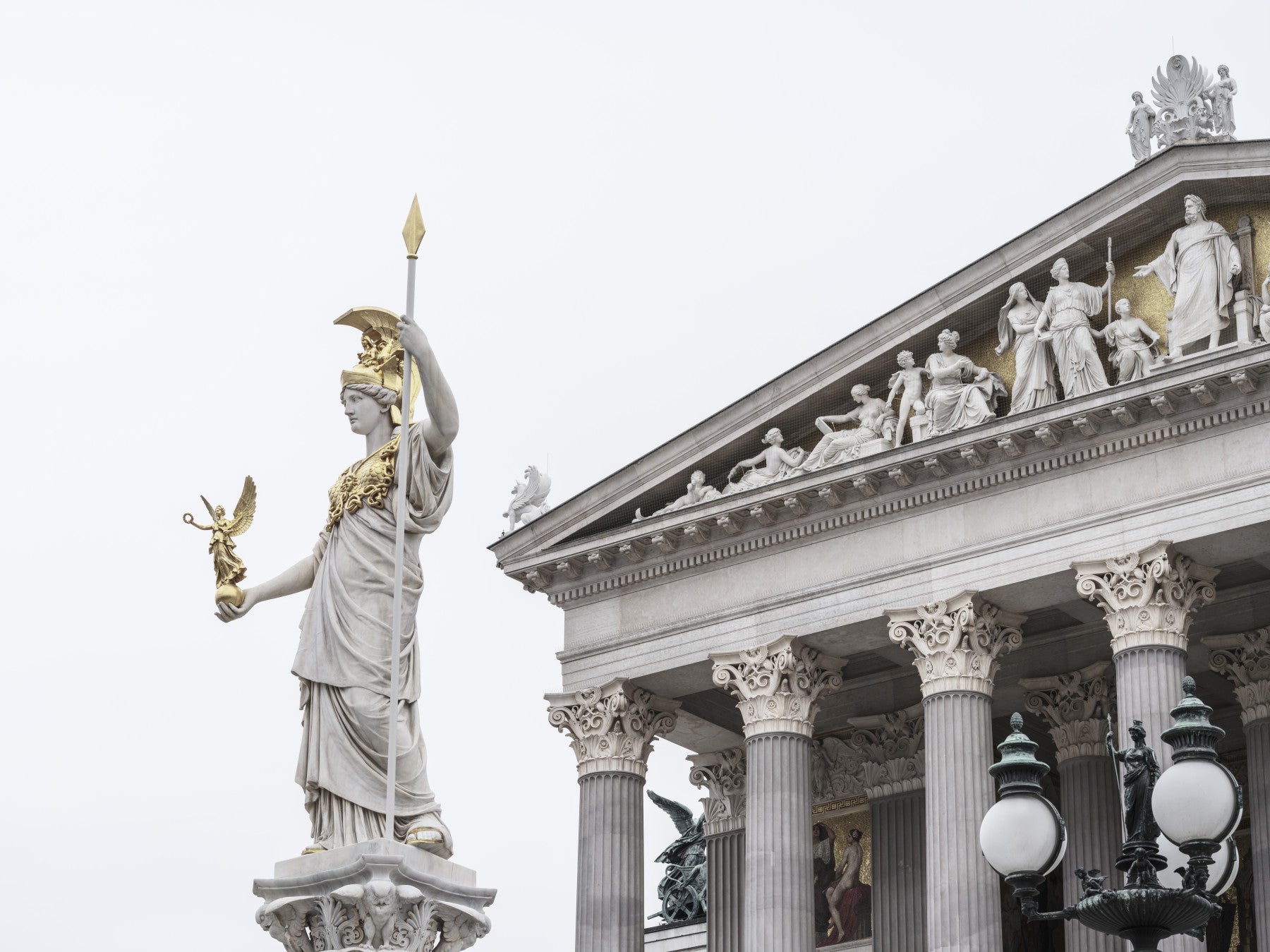 Athena Classical Statue Architecture Wall Mural