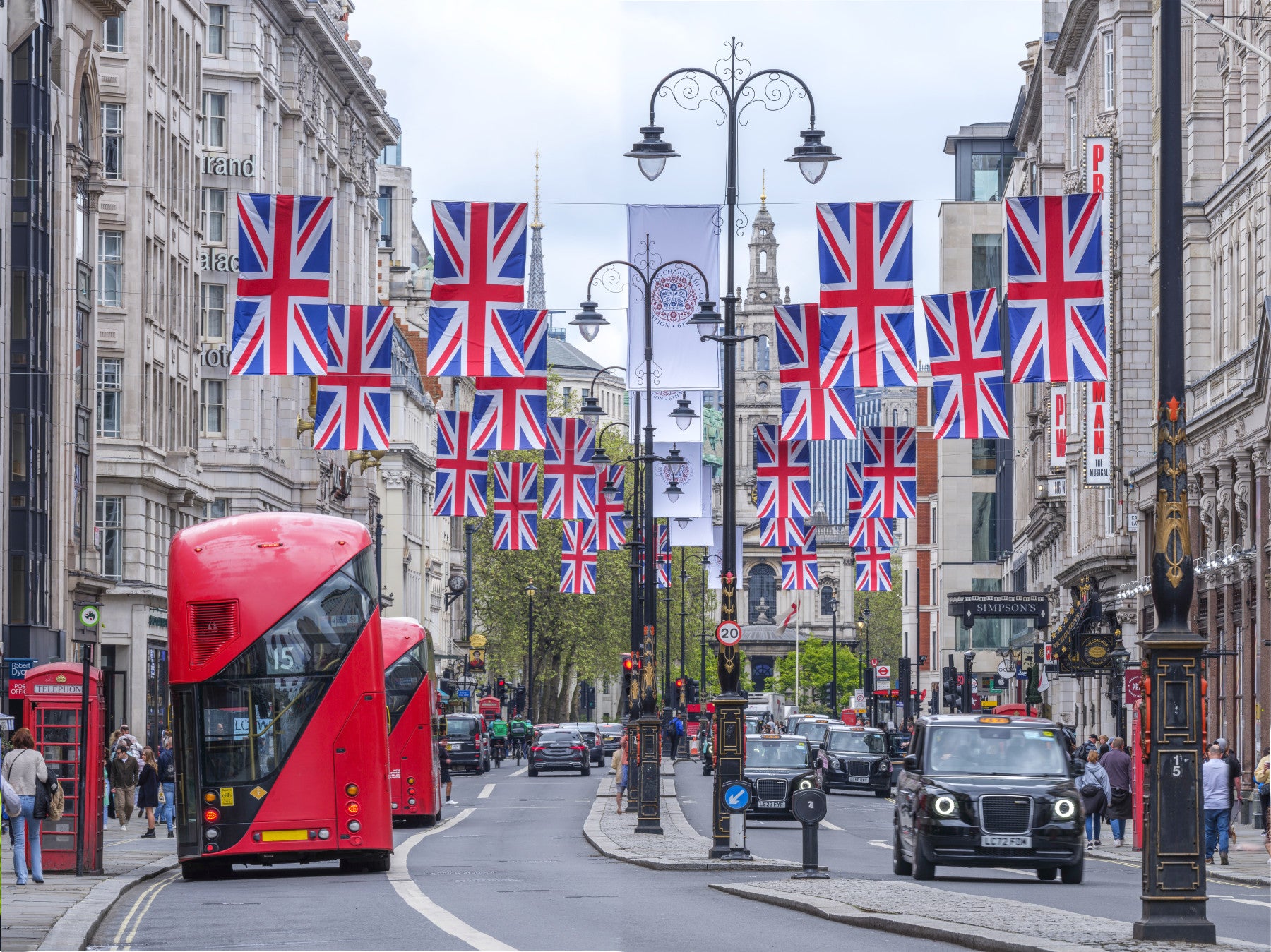 Wandbild London City Streetscape