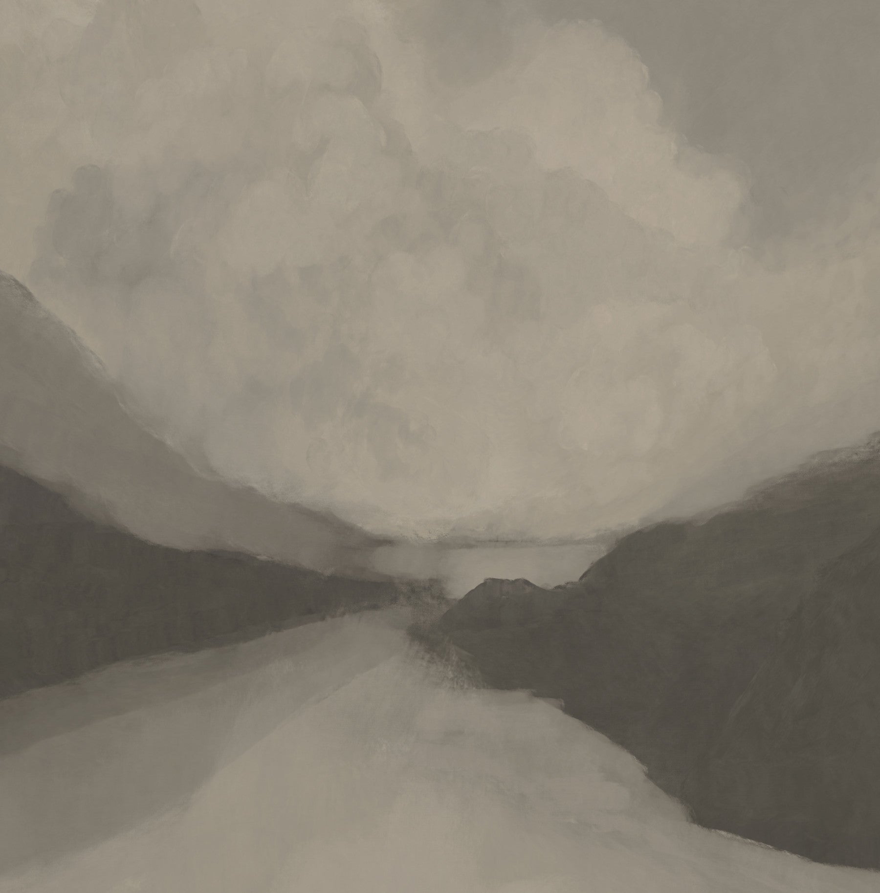 Ethereal Valley Mist -seinämaalaus
