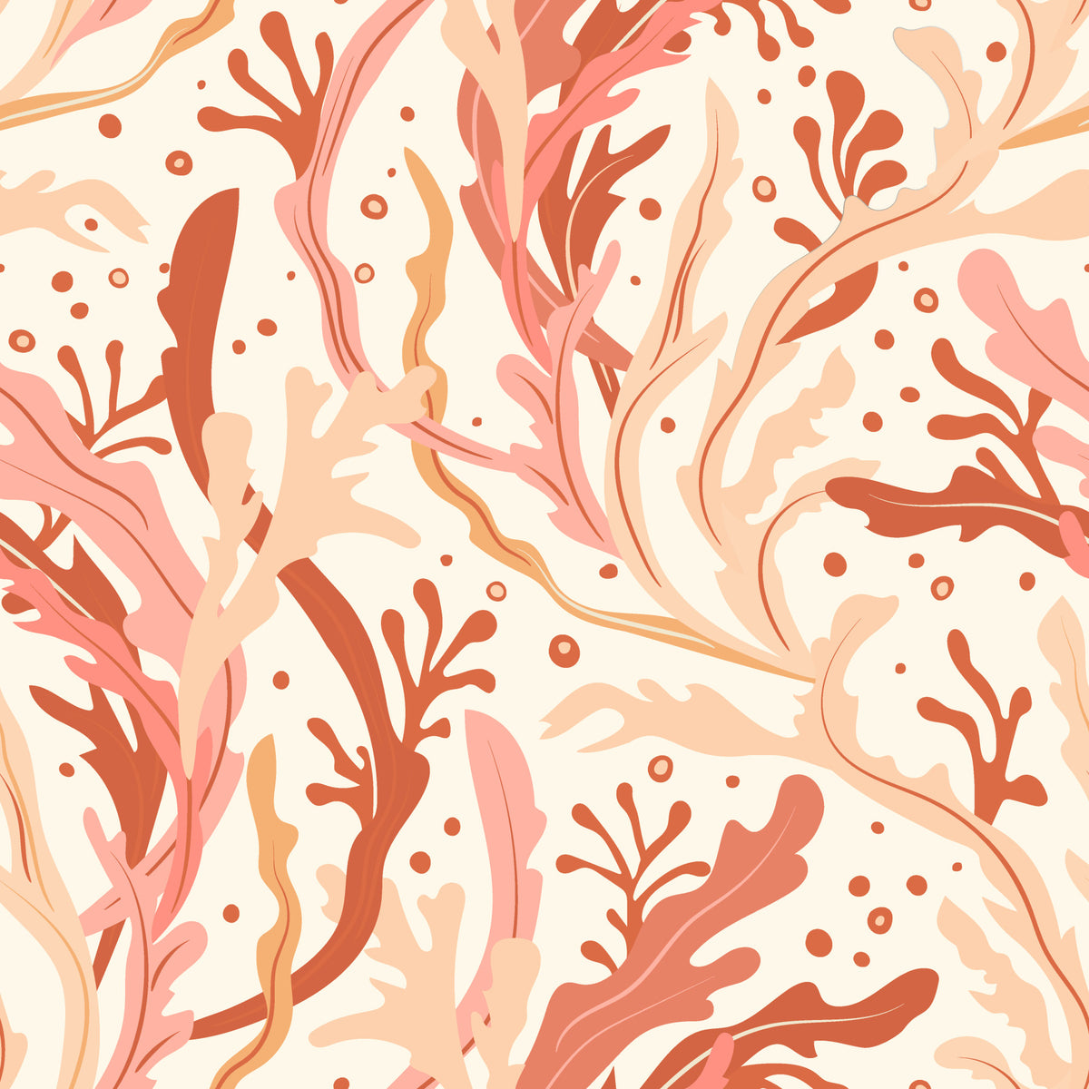 Abstrakte Seealgen-Harmonie Tapete