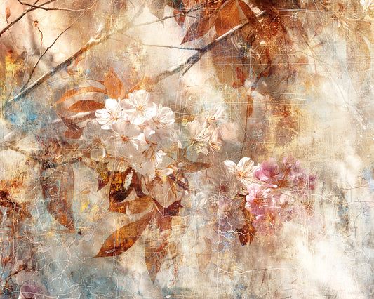 Pictură murală de perete Rustic Blossom Serenade