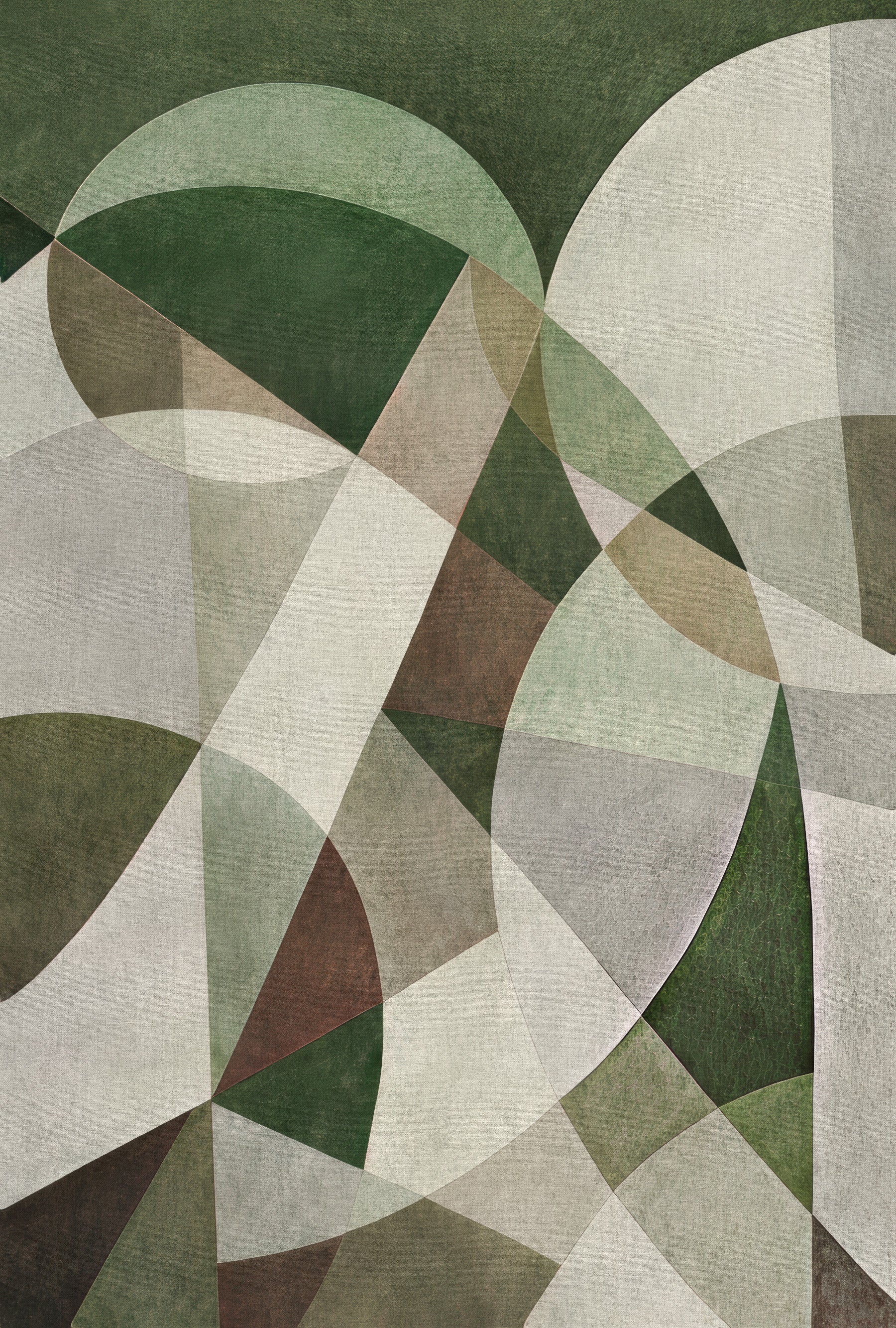 Geometric canvas wall mural with textured painted effect GD11246
