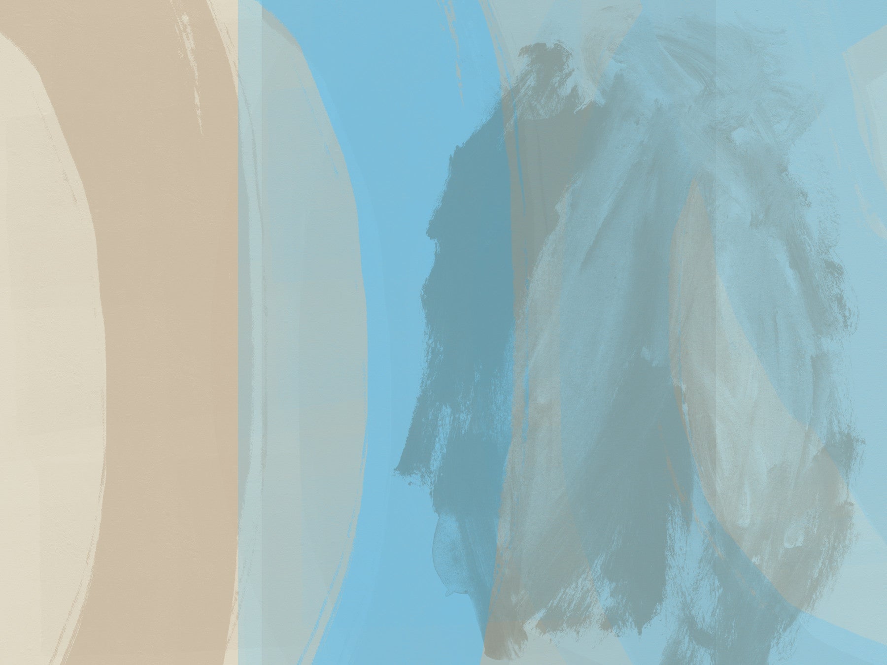 Abstrakte Küstenblaue Schichten Wandtapete