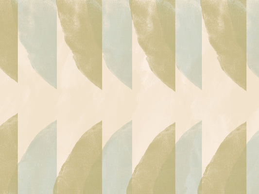 Papier peint abstrait Arches géométriques sauge et sable⁠